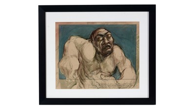 Lot 34 - Roy Young Ferguson - Portrait of Samson | watercolour