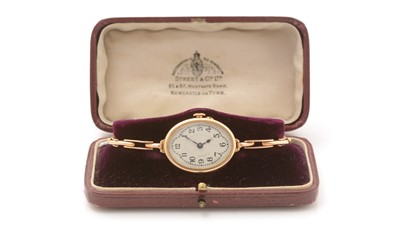 Lot 173 - A fine 15ct yellow gold cased cocktail watch