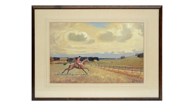 Lot 1014 - Tom Carr - Tynedale Foxhounds | watercolour