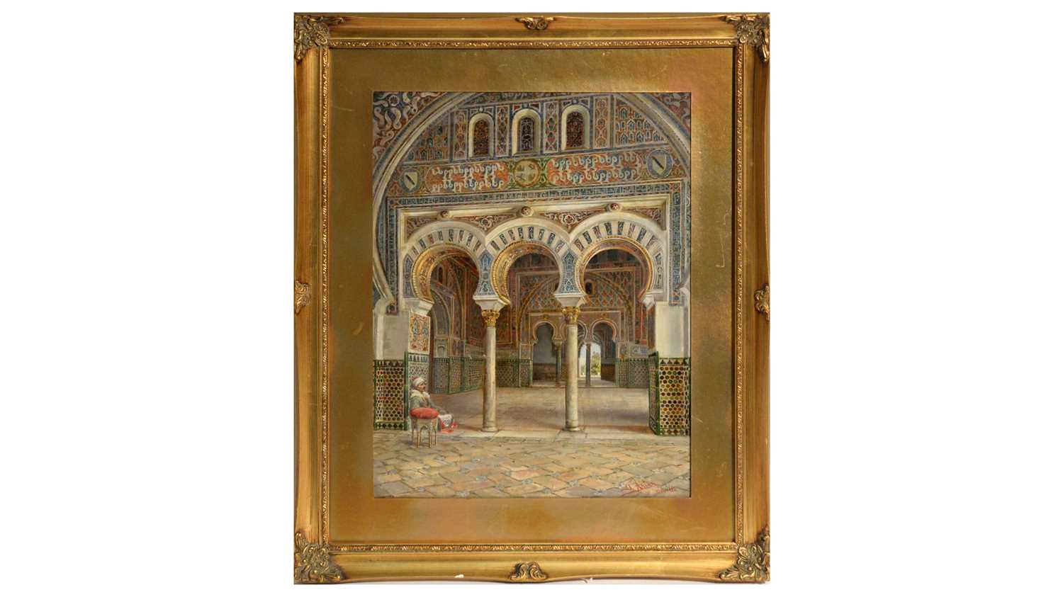 Lot 1107 - José Arias - The Alcazar Palace, Seville | oil