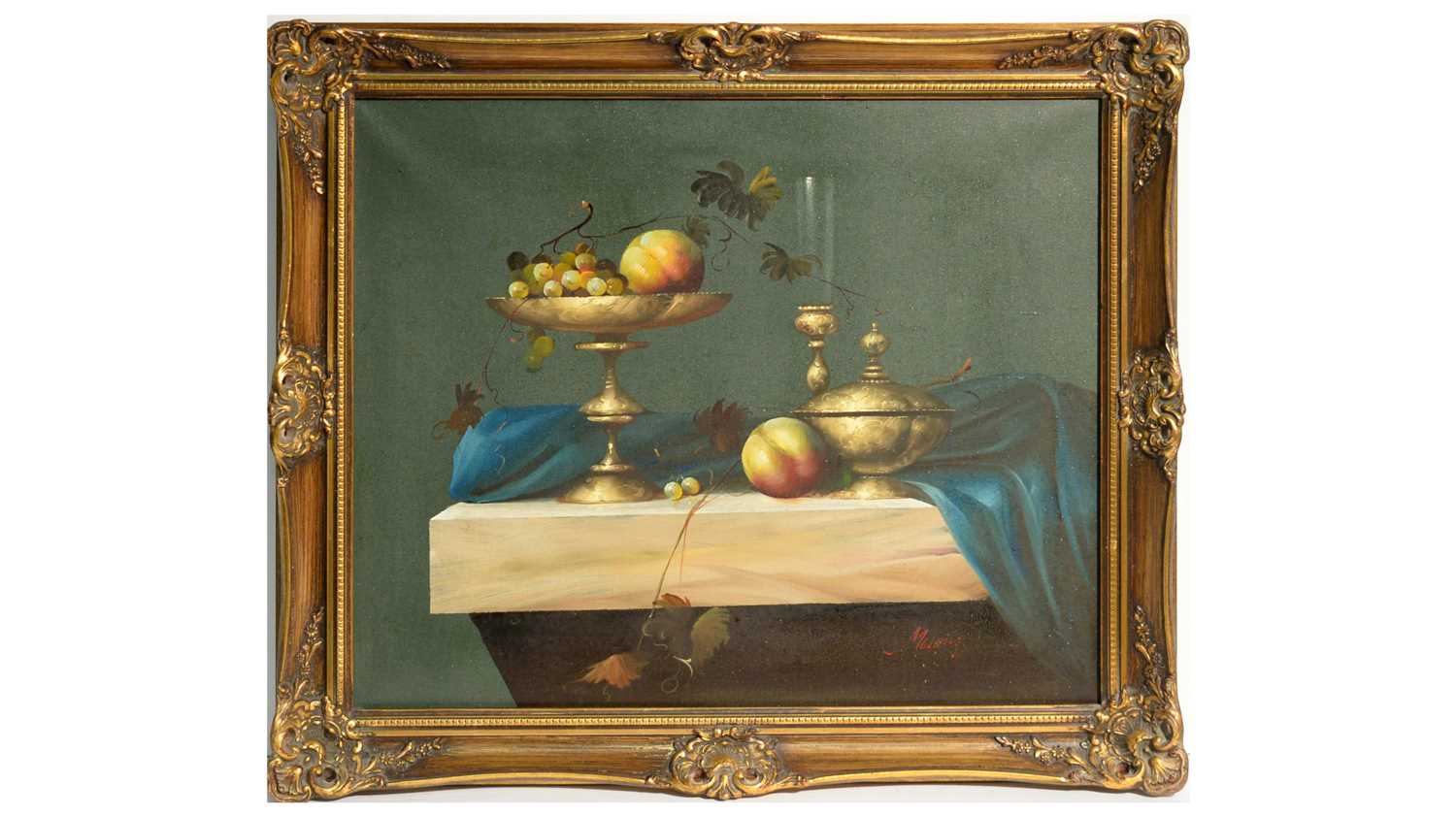 Lot 785 - 20th Century Continental School - Still Life with Tazza and Vines | acrylic