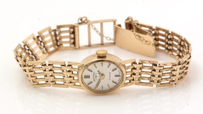 Lot 113 - A lady's 9ct yellow gold Rotary cocktail watch