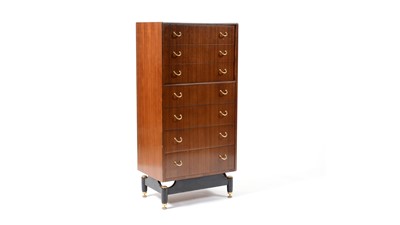 Lot 35 - G Plan - Librenza - E Gomme - a retro vintage 1960's tola wood chest on chest of drawers