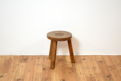 Lot 21 - Gnomeman - Thomas Whittaker (1912-1991) A 20th Century English oak stool