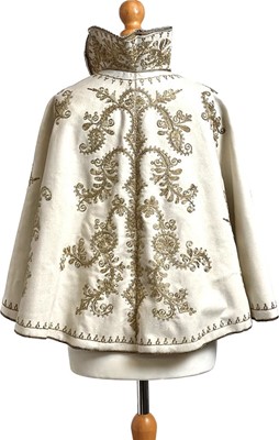 Lot 1135 - A late 19th Century goldwork embroidered capelet