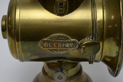 Lot 253 - A Bleriot brass car lamp.