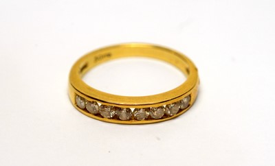 Lot 130 - An eight-stone diamond ring