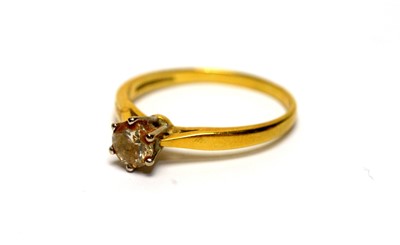 Lot 133 - A single stone diamond ring