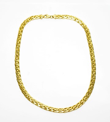 Lot 109 - A 9ct yellow gold twist link necklace
