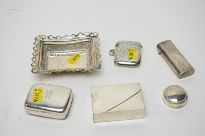 Lot 240 - A selection of small silver items