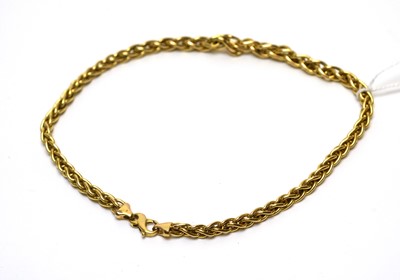 Lot 997 - A 9ct gold rope-twist necklace