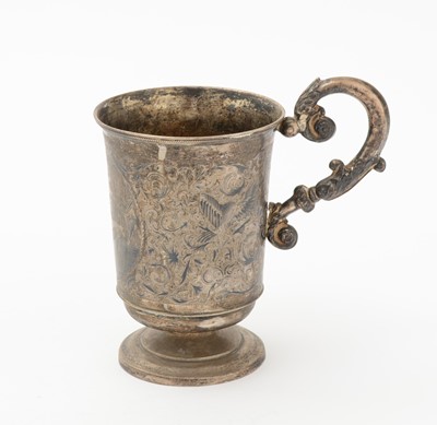 Lot 109 - A 19th Century Russian Niello work mug