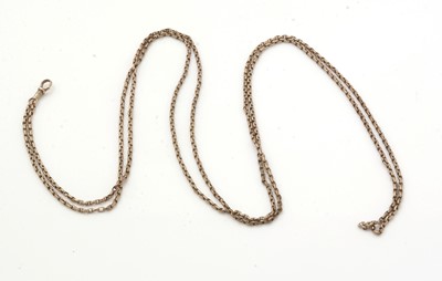 Lot 110 - A 9ct yellow gold muff chain