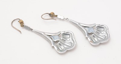 Lot 6 - A pair of 1930s Art Deco cloud-form paste pendant earrings