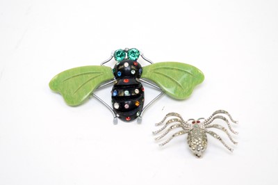 Lot 12 - Two 1930s novelty bug brooches
