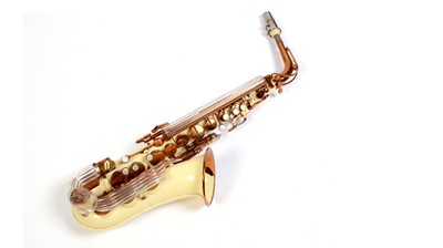 Lot 7 - Grafton Cream Acrylic Plastic Alto Saxophone