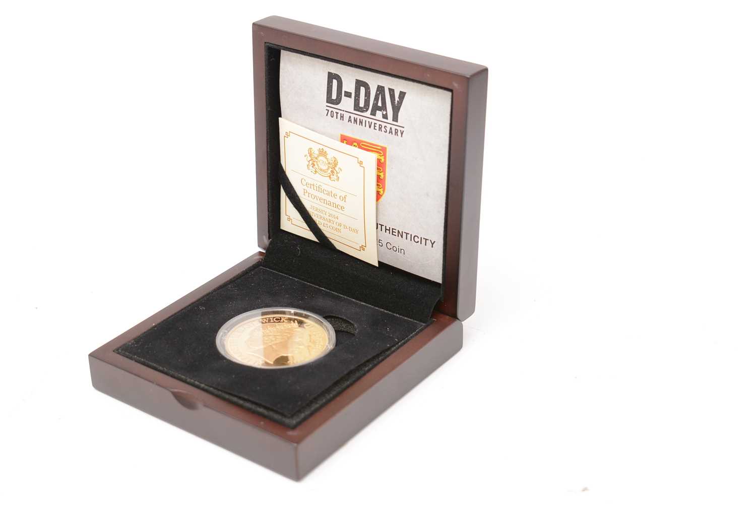 539 - D-Day 70th Anniversary Jersey £5 gold coin, 