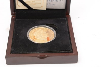 Lot 539 - D-Day 70th Anniversary Jersey £5 gold coin
