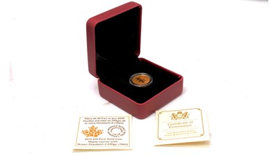 Lot 545 - Royal Canadian Mint 1965-2015 $10 gold coin