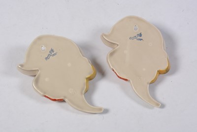 Lot 170 - Pair of Clarice Cliff 709 wall pockets with associated mirror mounts