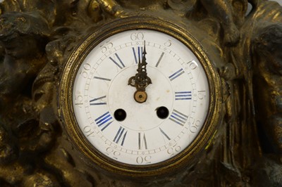 Lot 407 - Japy Freres: a 19th Century French gilt metal cased wall clock.