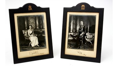 Lot 90 - A pair of signed photographic portraits of Queen Elizabeth II and Prince Philip
