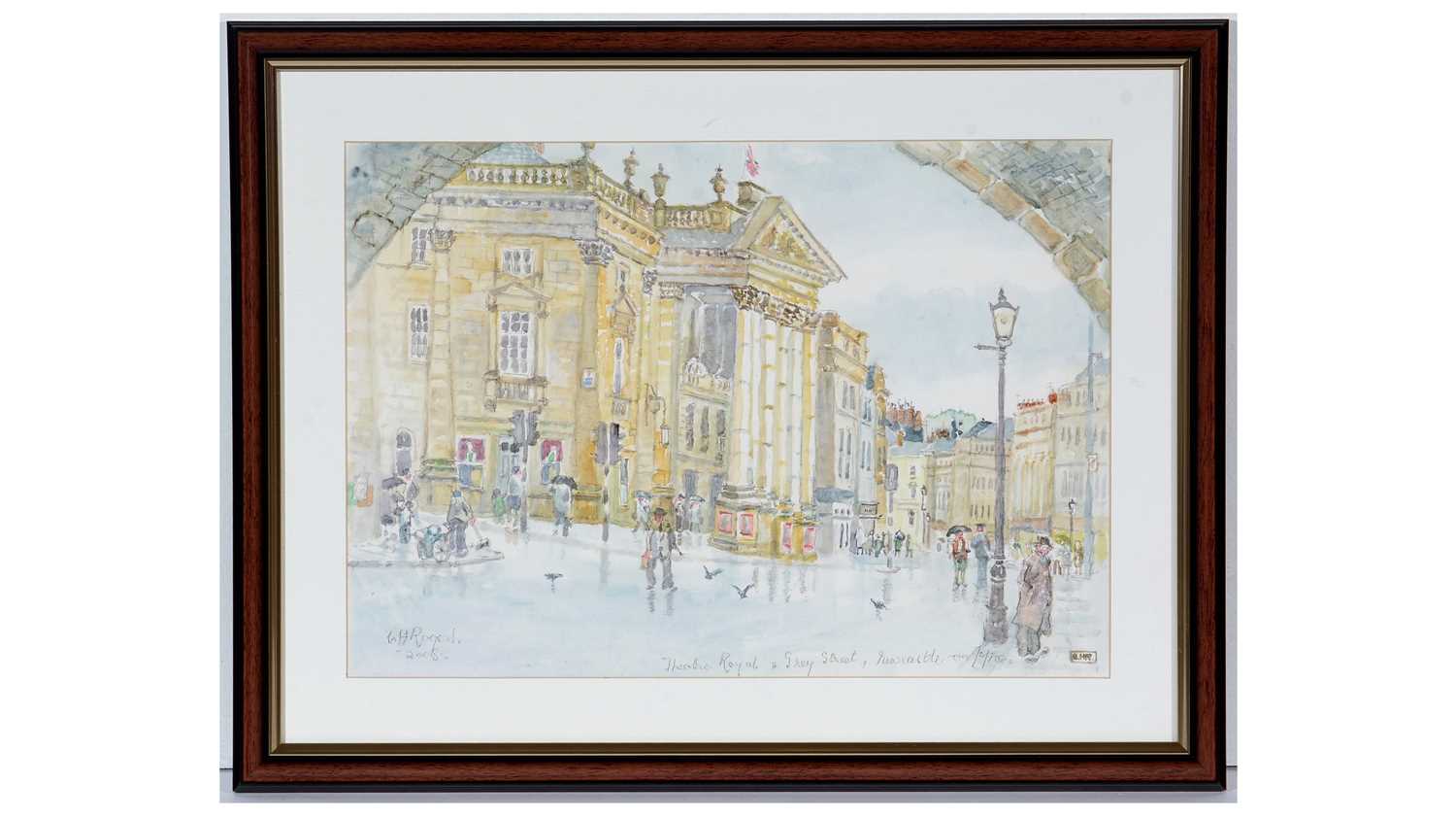 Lot 38 - Charlie Rogers - Theatre Royal and Grey Street, Newcastle | watercolour