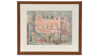 Lot 40 - Charlie Rogers - Telegraph Pub Newcastle | watercolour