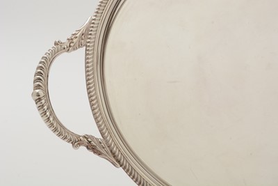 Lot 8 - An Elizabeth II silver two-handled tea tray