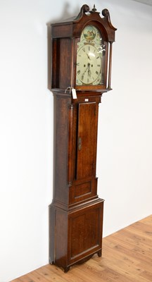 Lot 38 - A 19th Century Victorian oak longcase/grandfather clock