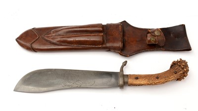 Lot 209 - An early 20th Century hunting knife, by Carl Grasser