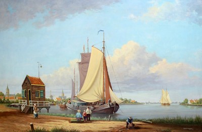 Lot 776 - A. Weggers - Fishing Boats in Harbour | oil