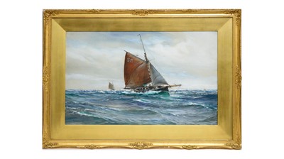 Lot 982 - Montague Dawson - Cutters off the Coast | gouache