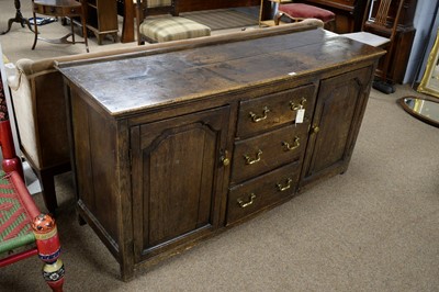 Lot 46 - An 18th Century oak dresser base/sideboard