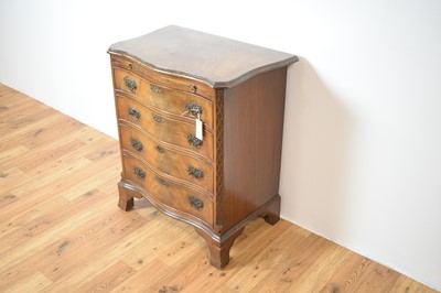 Lot 3 - A 1930s Georgian-style serpentine chest of drawers