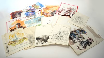 Lot 262 - Antoni Sulek - A collection of watercolour studies; across two sketchbooks and more | watercolour