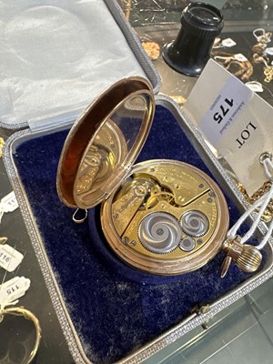 Lot 175 - A 9ct yellow gold hunter pocket watch, by Elgin