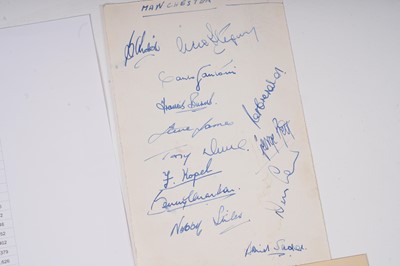 Lot 728 - A Manchester United signed menus