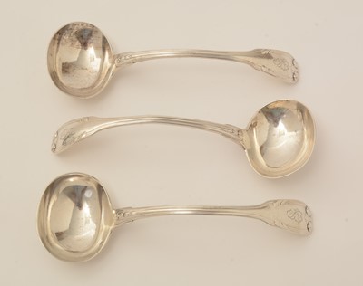 Lot 153 - A part set of late 19th Century French silver flatware and cutlery