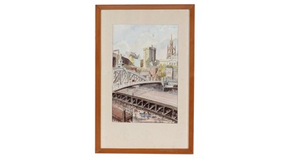 Lot 30 - In the manner of Charlie Rogers - View of Newcastle | watercolour