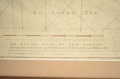 Lot 1037 - Gerard van Keulen - De Rivier Tyne of New Castle | engraved map