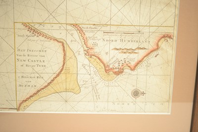 Lot 1037 - Gerard van Keulen - De Rivier Tyne of New Castle | engraved map