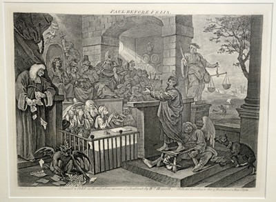 Lot 709 - After William Hogarth - Paul Before Felix | engraving