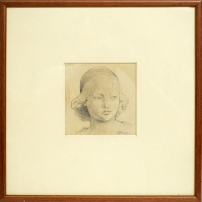 Lot 723 - Francis William Helps - Head of a Child | pencil