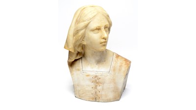 Lot 1266 - An early 20th Century carved marble bust