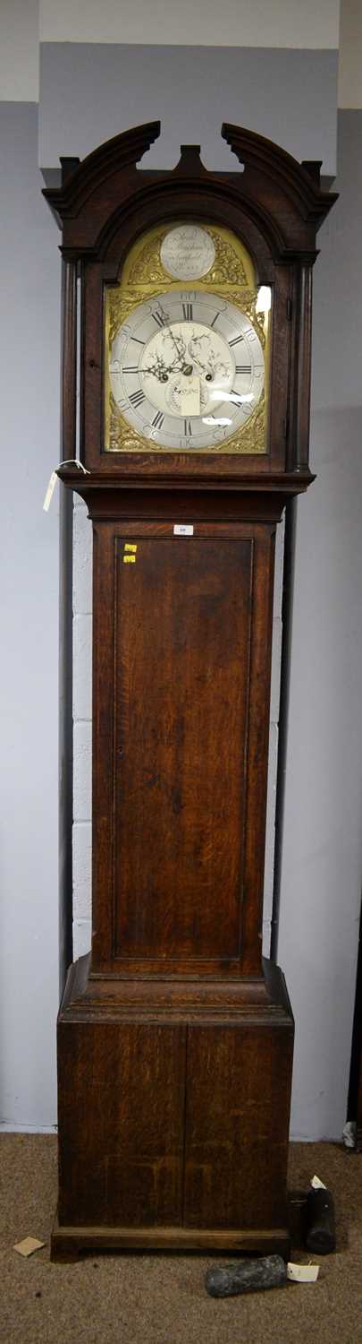 Lot 69 - A  oak longcase/'grandfather' clock by Archibald Strachan of Tanfield, late 18th/19th Century.