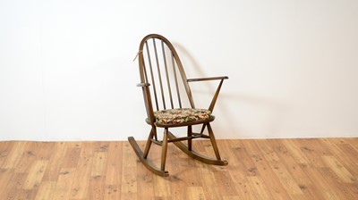 Lot 45 - Retro Ercol beech and elm windsor rocking chair