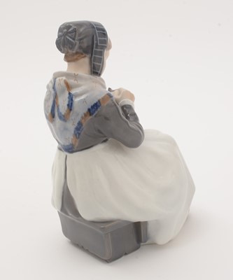 Lot 711 - Royal Copenhagen figure Amager Girl Sewing