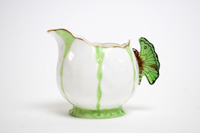Lot 280 - An Aynsley ‘Green Butterfly’ pattern tea service.