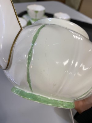 Lot 280 - An Aynsley ‘Green Butterfly’ pattern tea service.